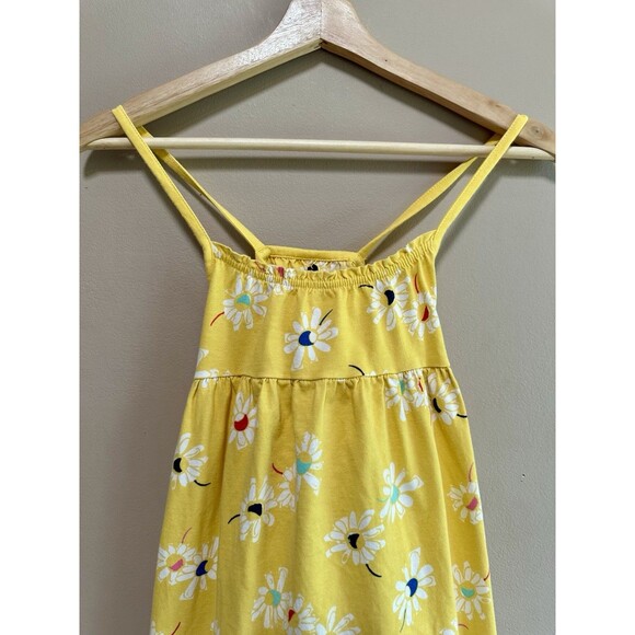 Hanna Andersson Yellow Floral Strappy Dress Girls Size 140 (10) Pockets Sundress - Picture 2 of 11